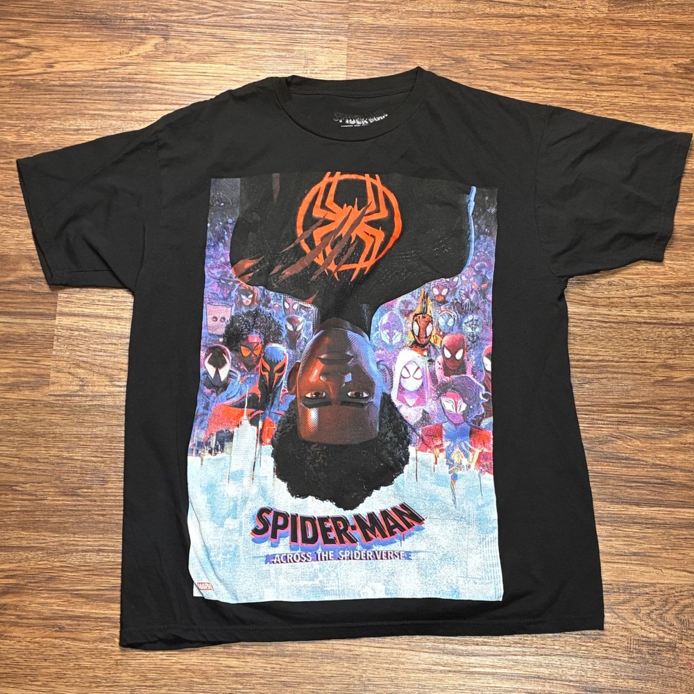 Marvel Spider-Man Across the Spider-Verse Miles Morales Graphic T-Shirt Large